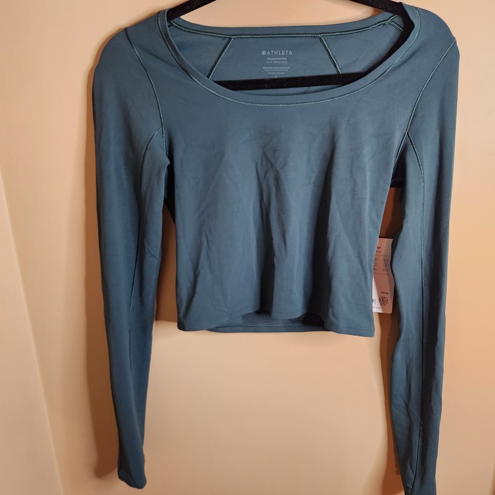 Athleta Transcend Top Teal Blue S 415288